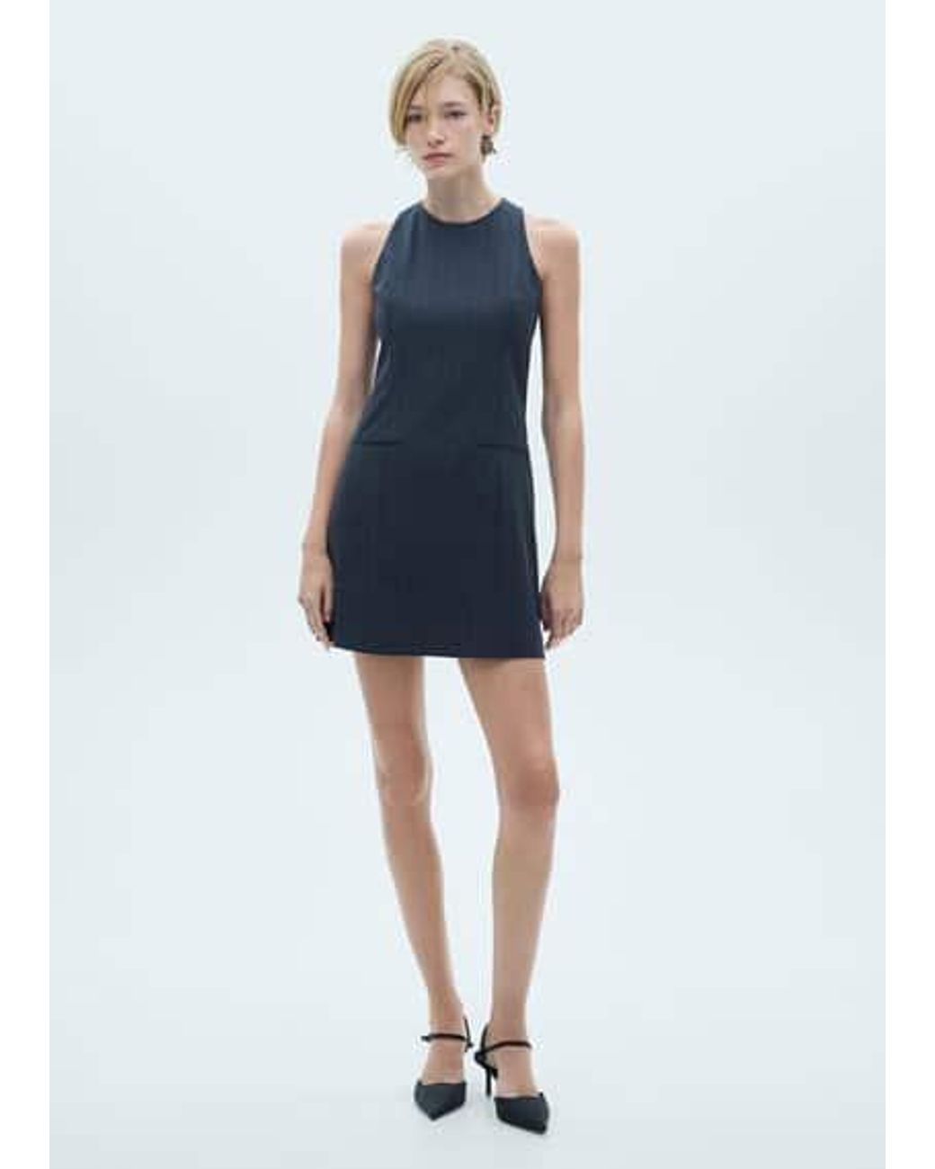 Mango pinstripe dress hot sale