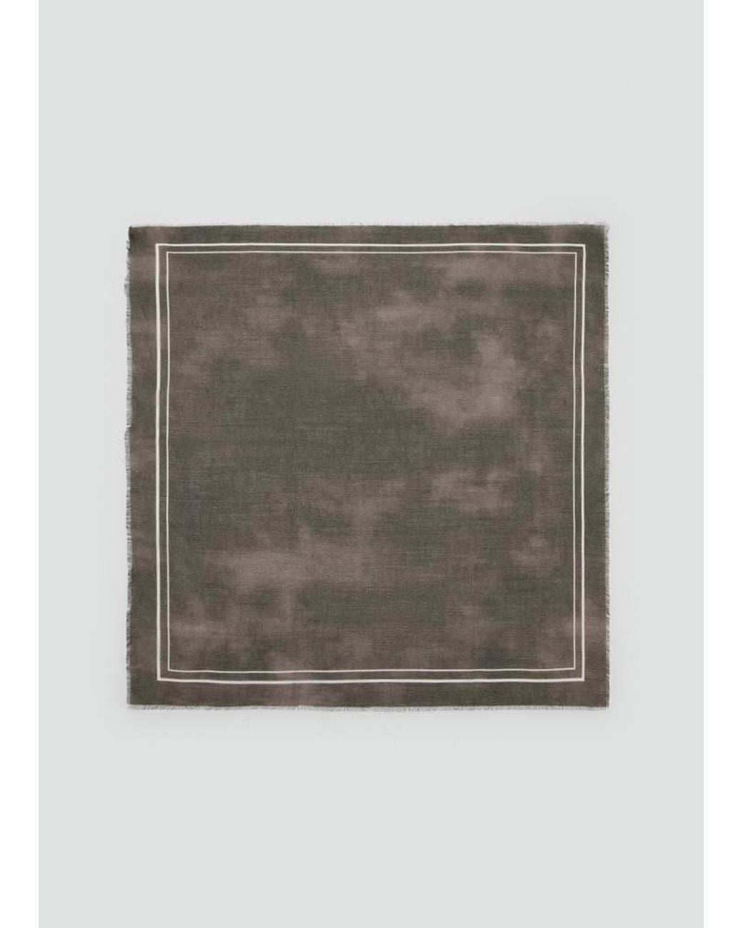 Mango Bedruckter Modal-Baumwollfular in Gray für Herren