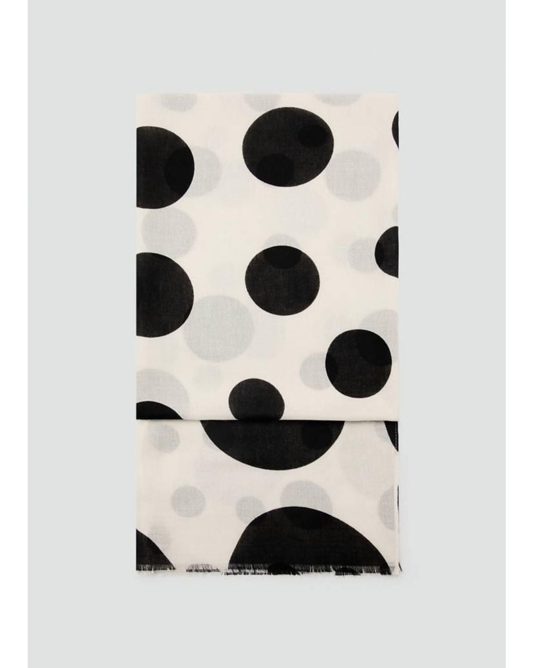 Mango Black Spots Print Scarf