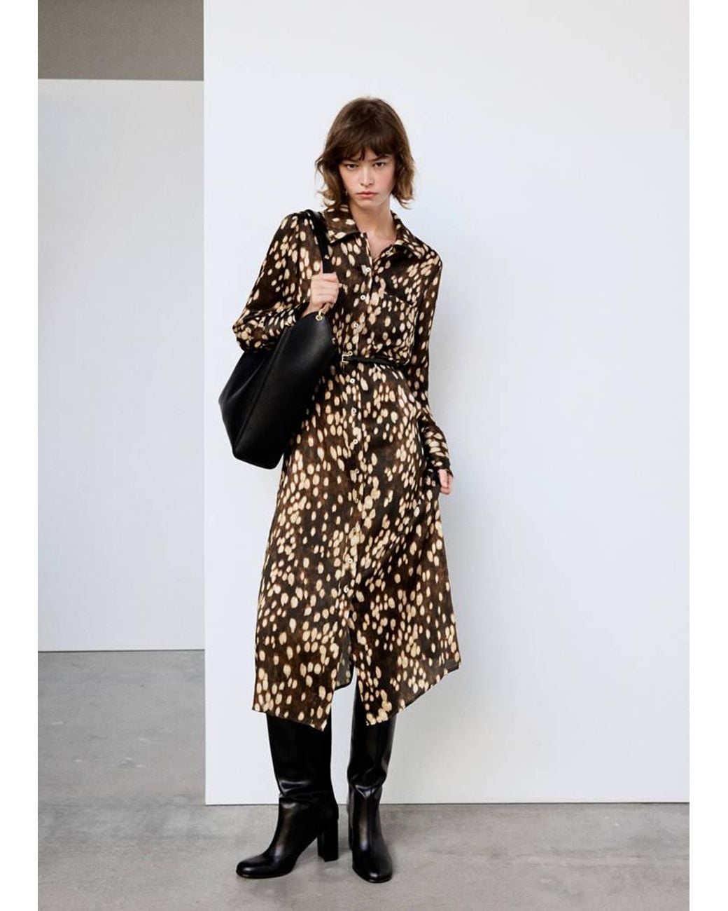 Mango White Bambi Shirt Dress