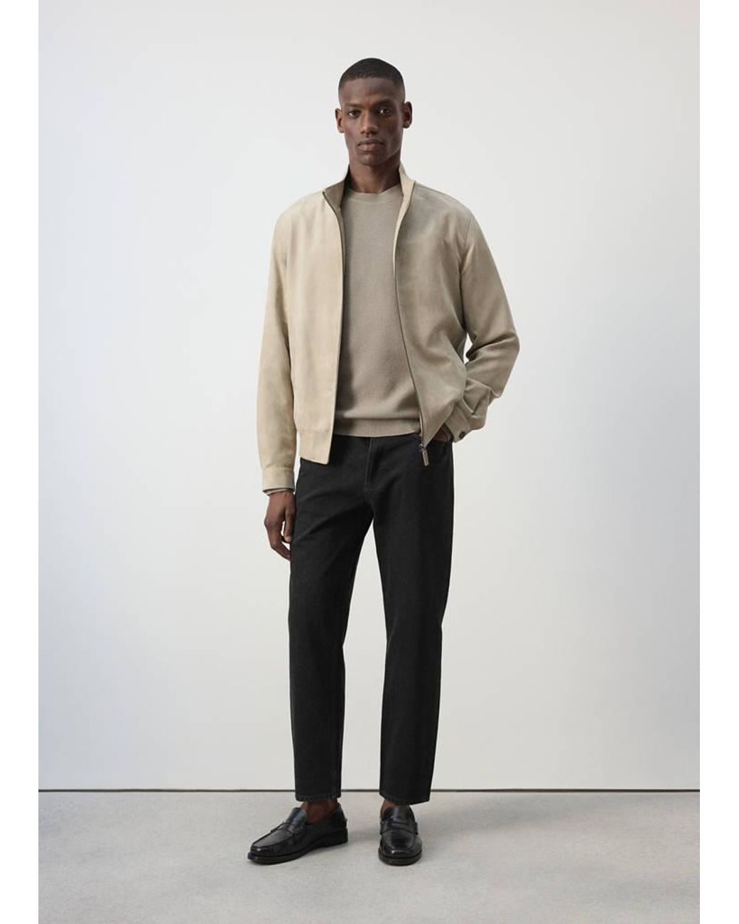Mango Natural Fine-Knit Jersey for men