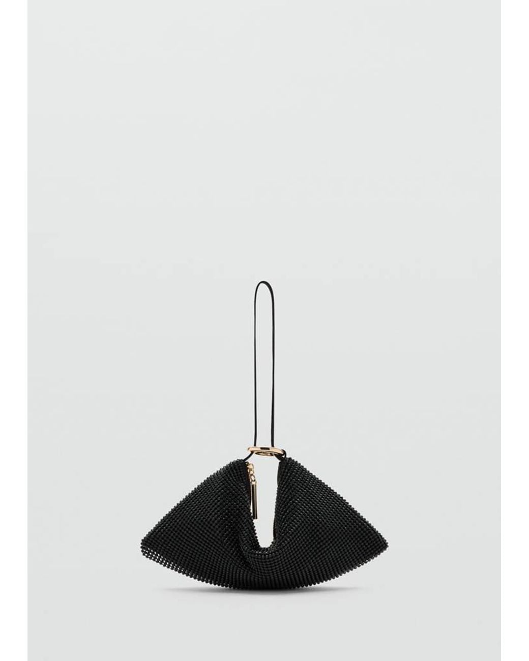 Mango White Multi-Position Rhinestone Clutch Bag