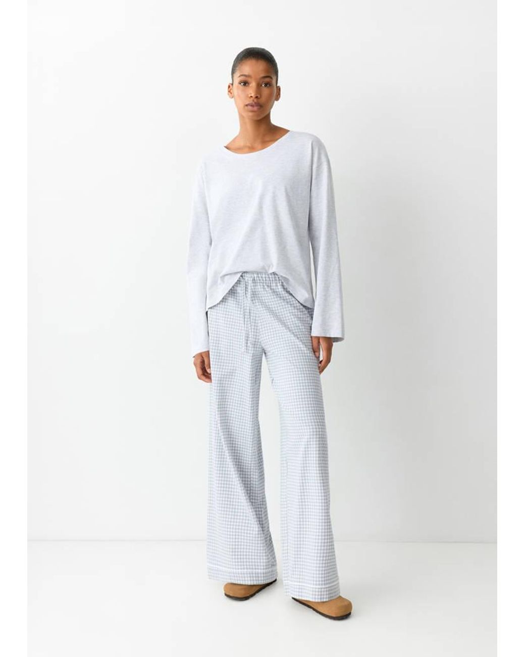 MANGO TEEN White Gingham Pyjamas
