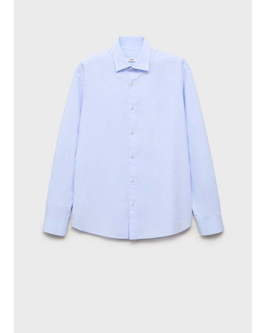 Mango White Regular-Fit 100% Cotton Shirt for men
