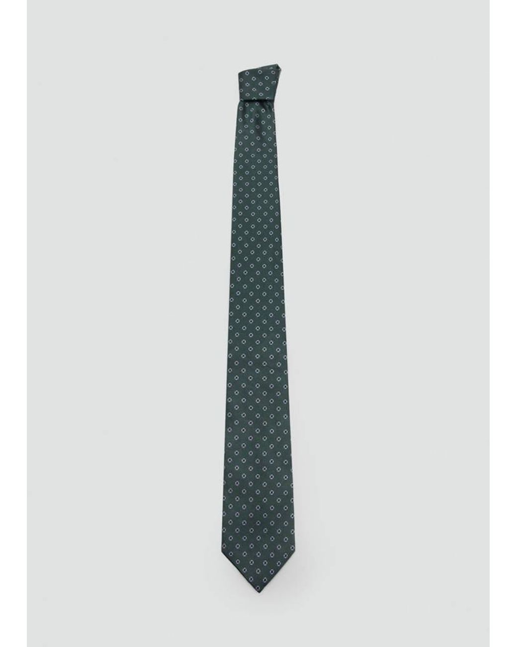Mango Blue Printed Silk Tie for men