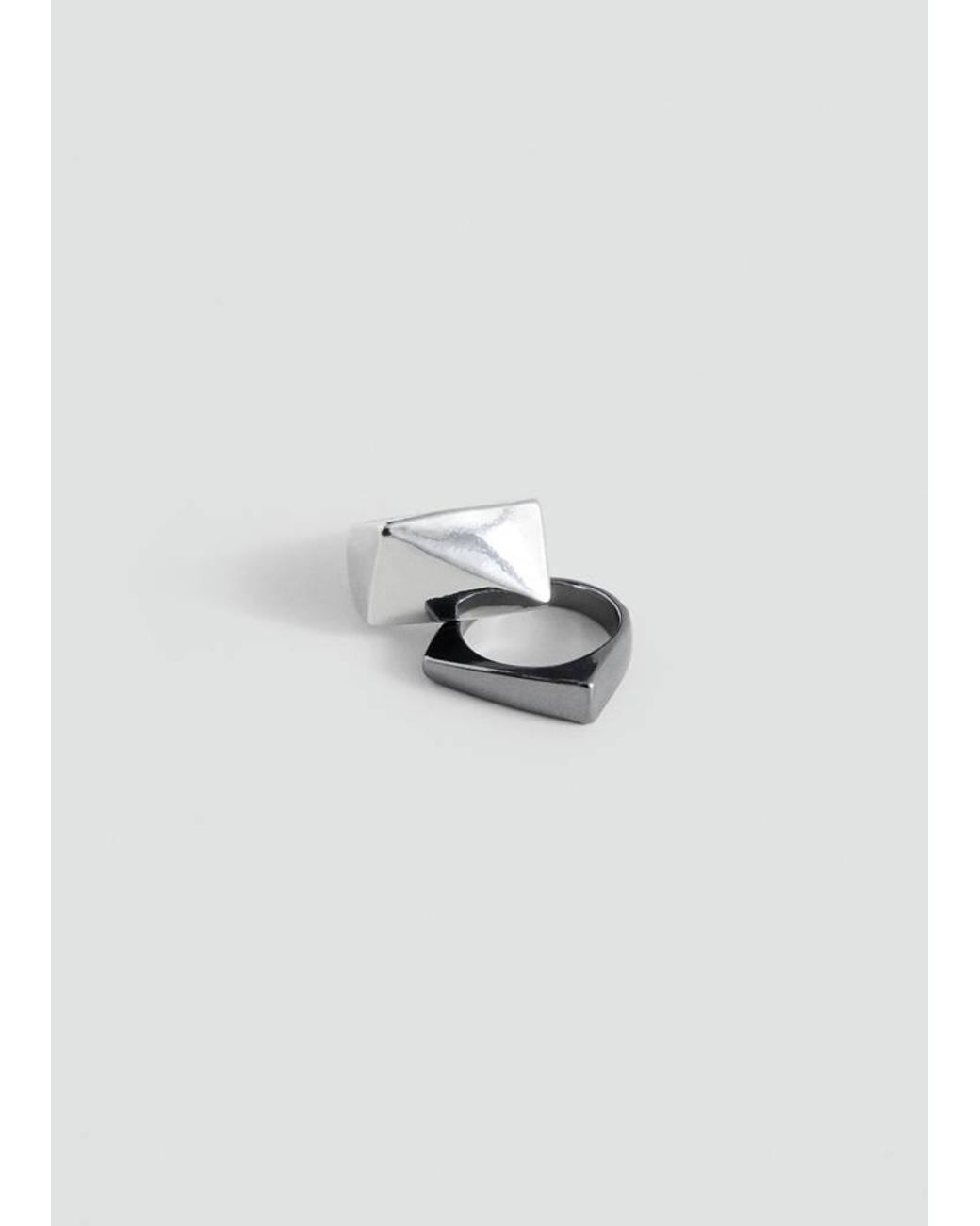 MANGO TEEN White Pack Of 2 Geometric Rings