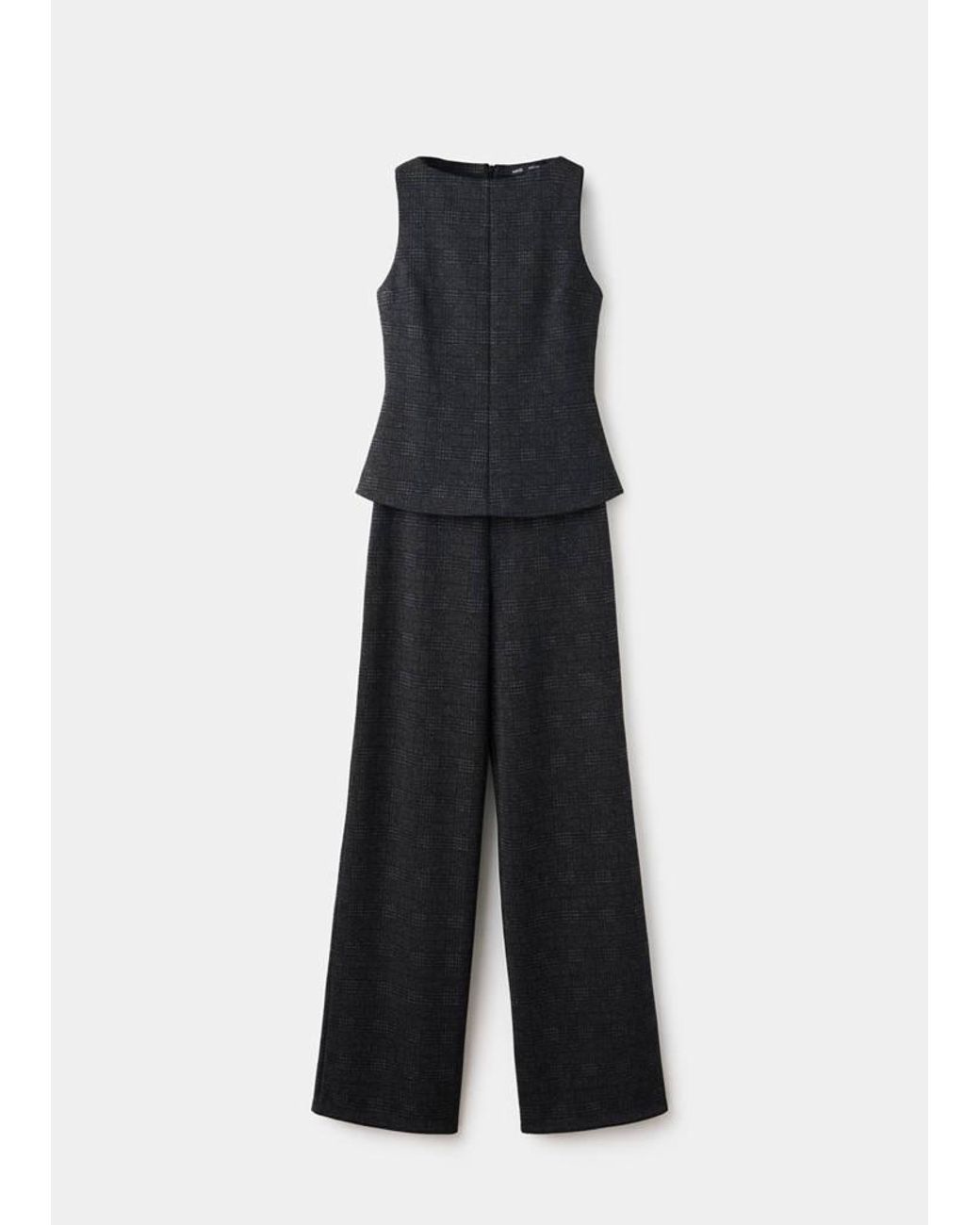 Mango Multicolor Checked Jumpsuit