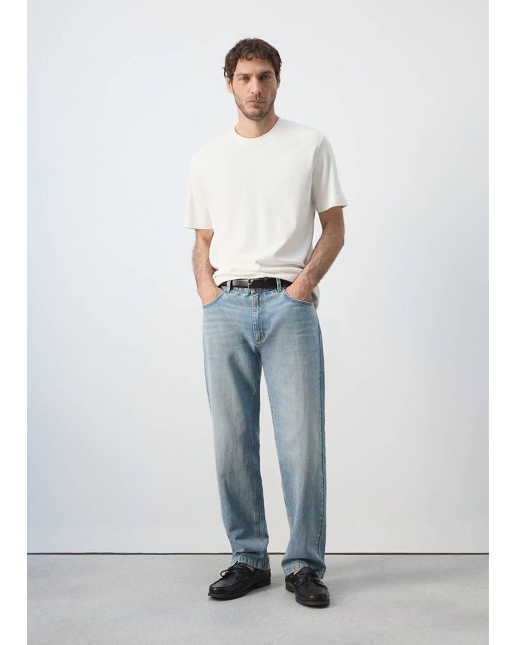 Mango Gray Regular Fit T-Shirt 200Gsm for men