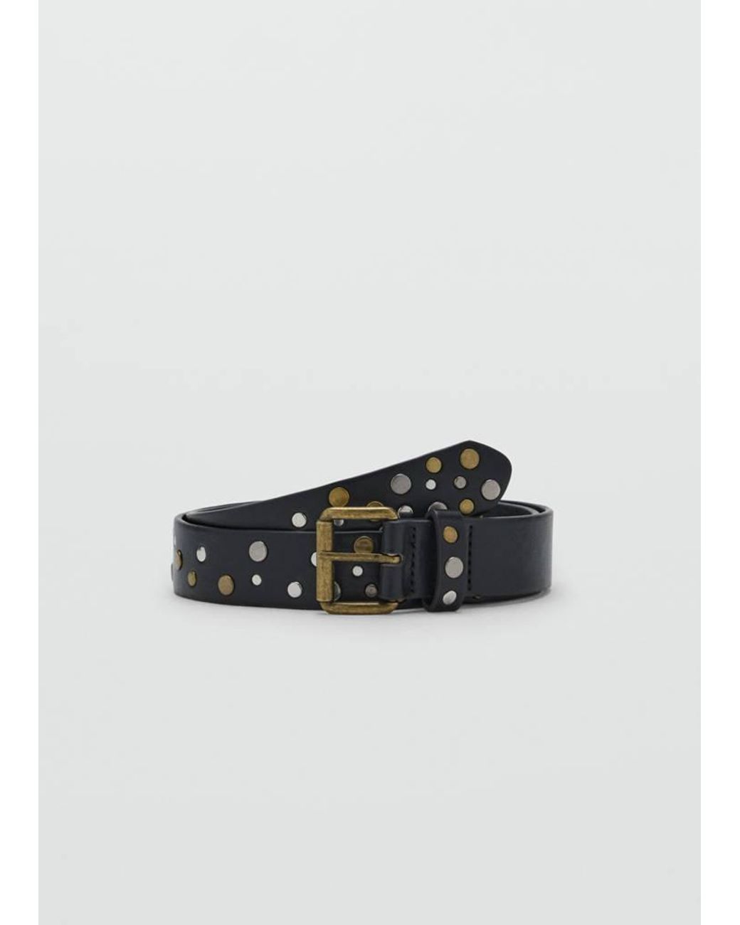 MANGO TEEN White Studded Belt