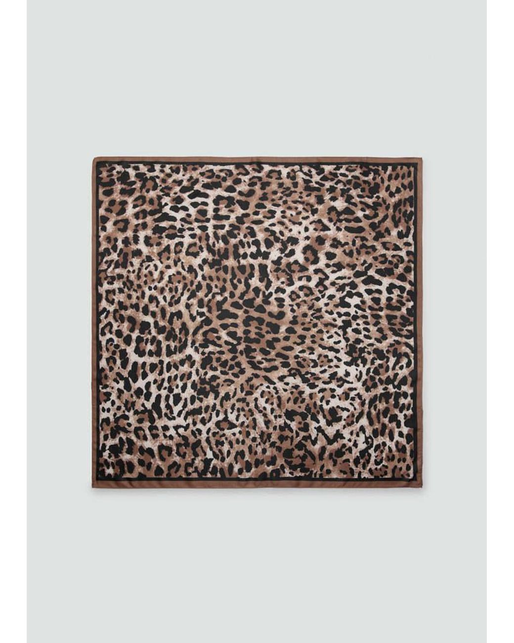 Mango Black Animal Print Scarf