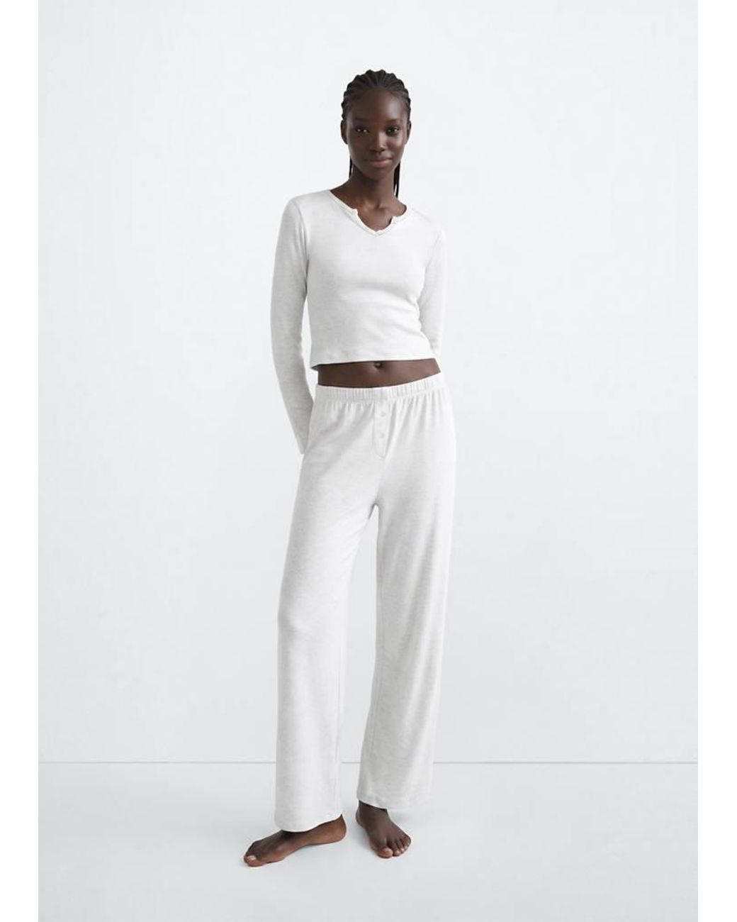 MANGO TEEN White Flecked Cotton Pyjamas