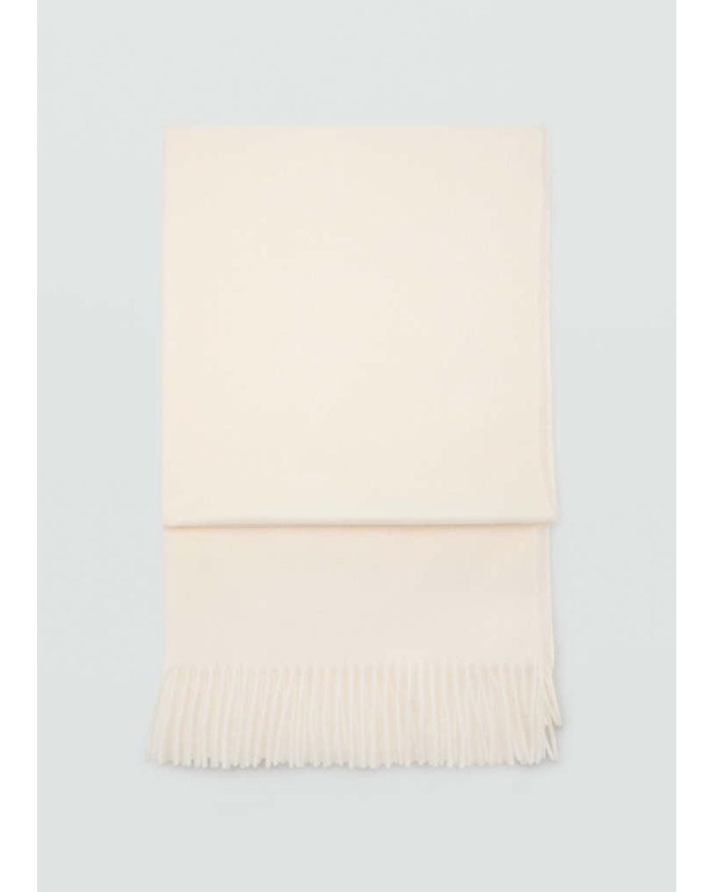 Mango Natural Fringed Edge Scarf