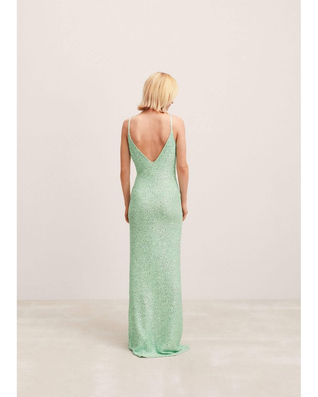 mango green sequin dress Mango one-shoulder sequin mini dress in green