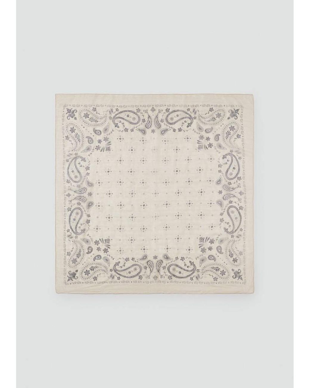 Mango Natural Printed Scarf With Lurex Detail