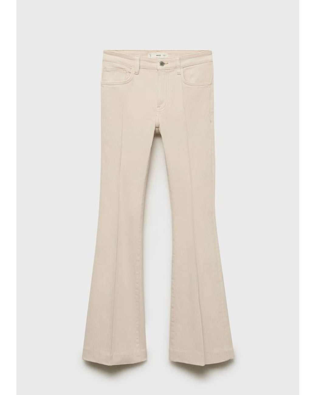 Mango Natural Mid-Rise Flared Jeans