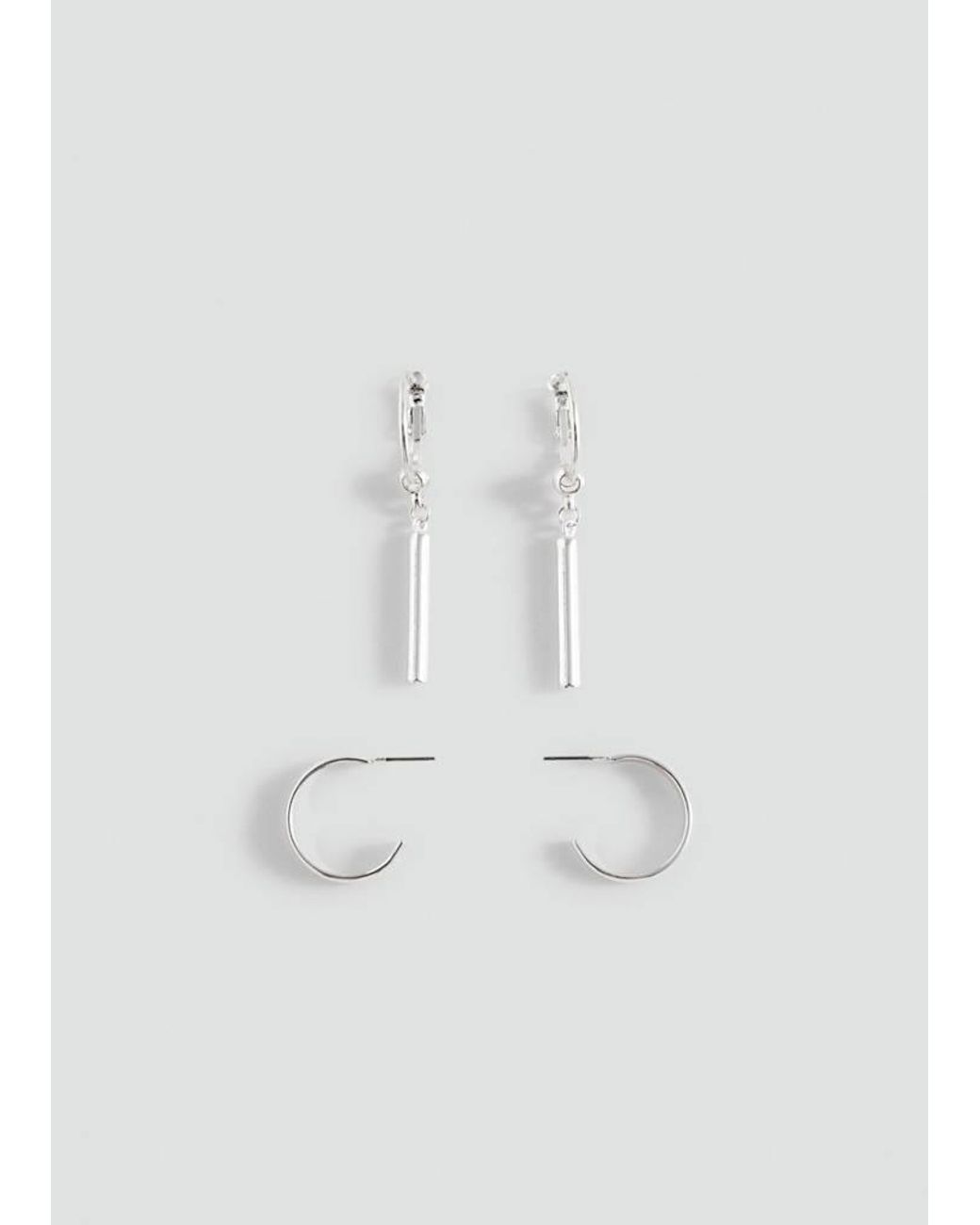 MANGO TEEN White Pack Of 2 Mixed Earrings