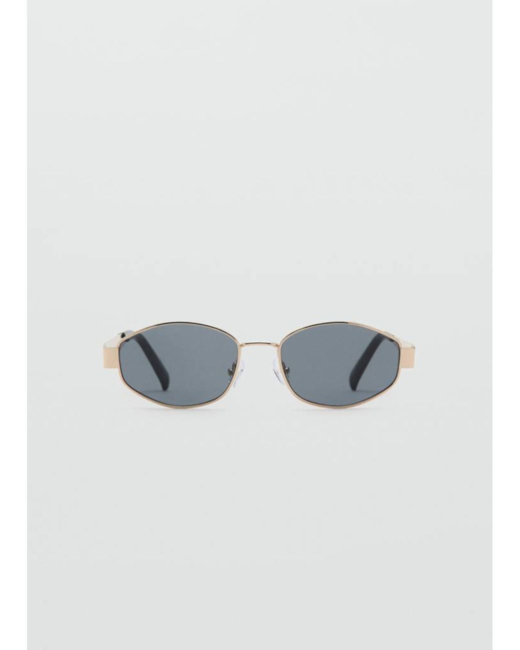 Mango Blue Oval Metal Frame Sunglasses
