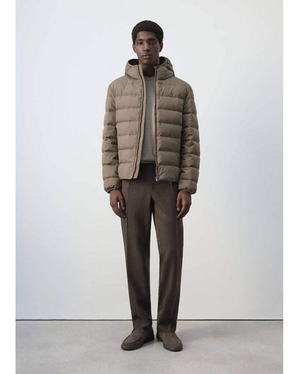 Mango Multicolor Water-Repellent Jacket, 80% Down, 20% Feather Filling for men