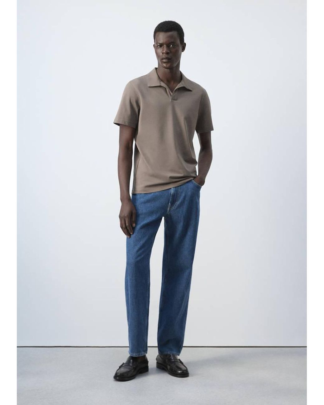 Mango Multicolor Slim Fit Cotton Piqué Blend Polo for men