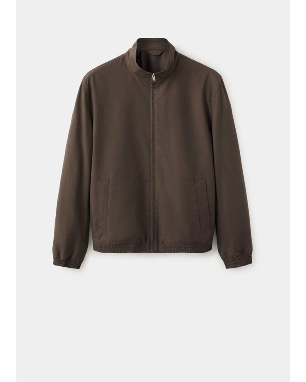 Mango White Straight Cotton Lyocell Jacket for men