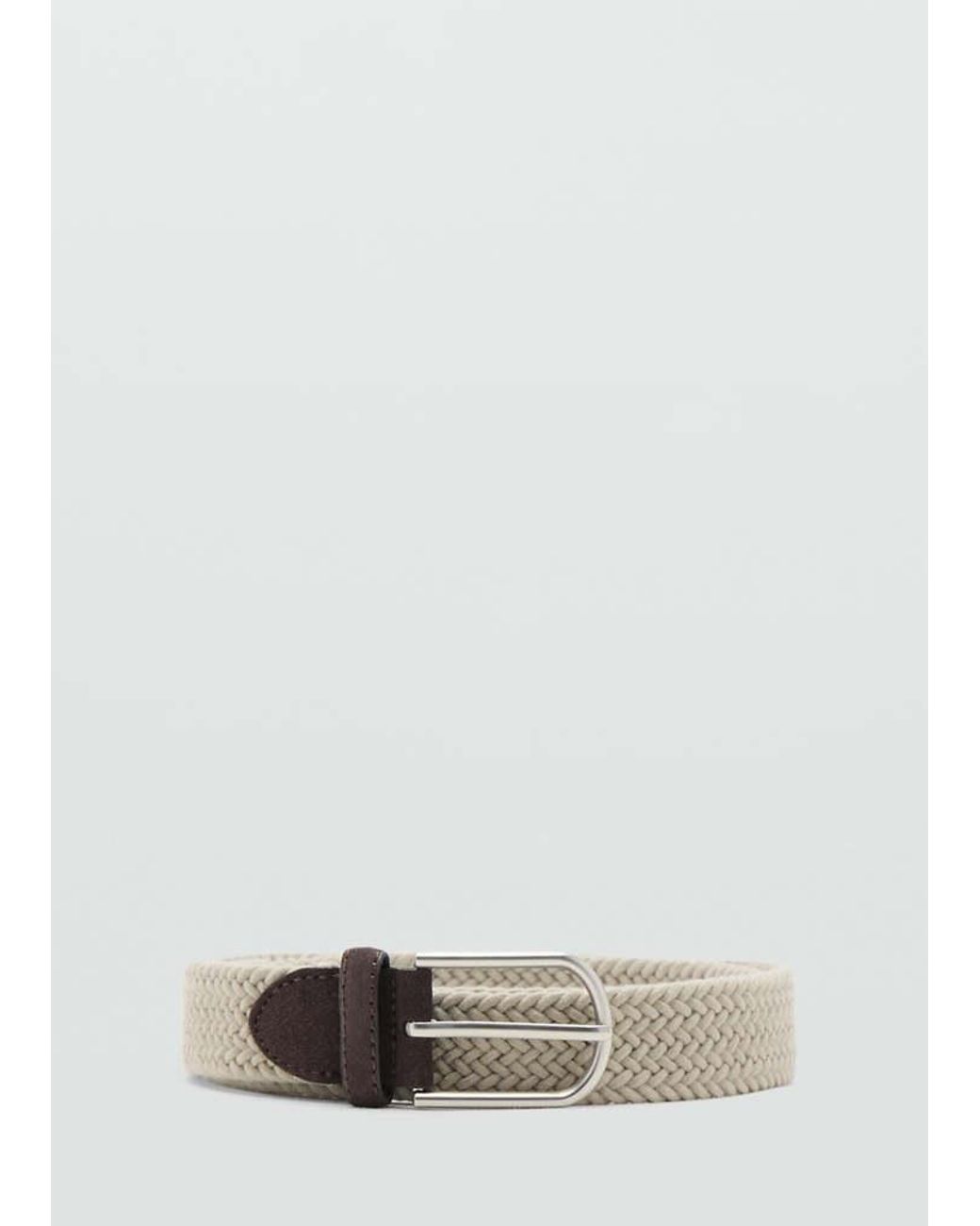 Mango Natural Braided Elastic Belt for men