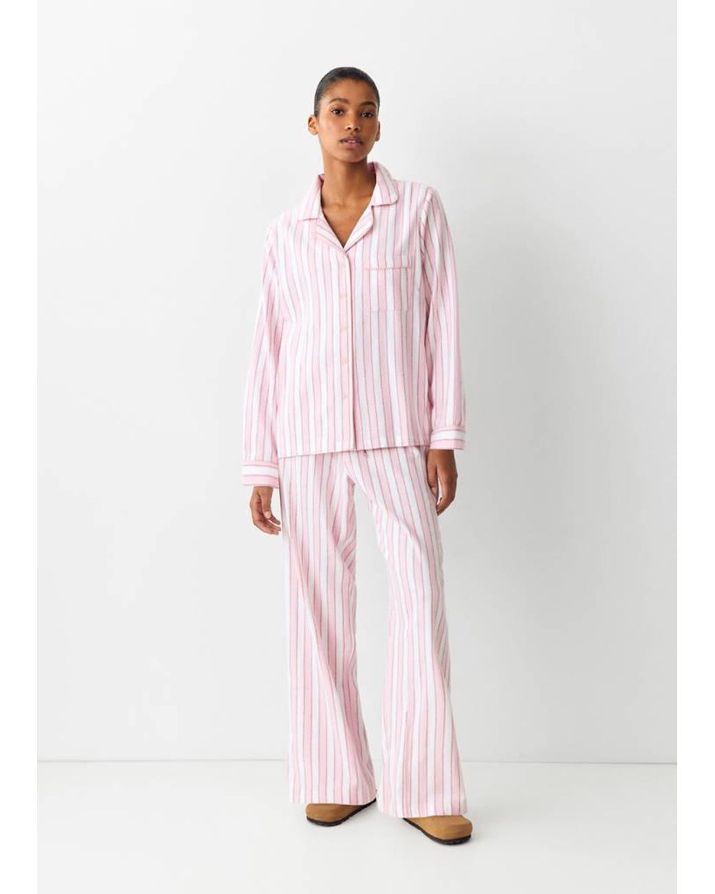 MANGO TEEN Pink Striped Cotton Pyjamas