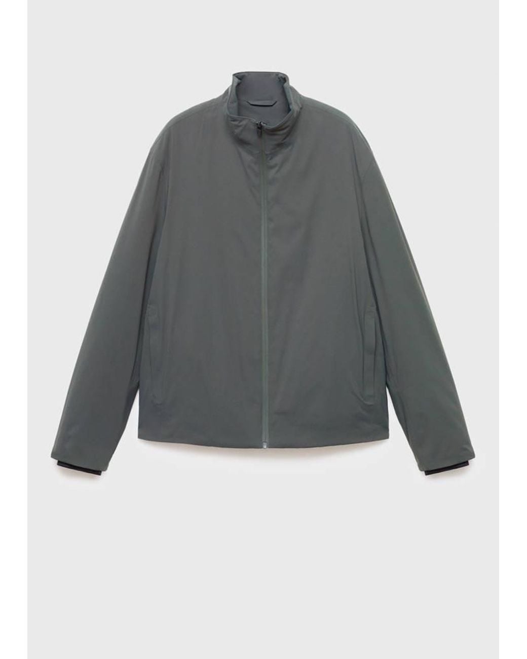 Mango Blue Packable Water-Repellent Jacket With Thermolite Padding for men