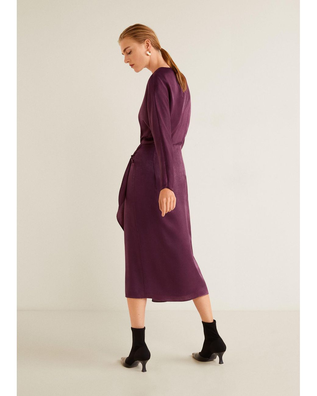 Mango best sale burgundy dress