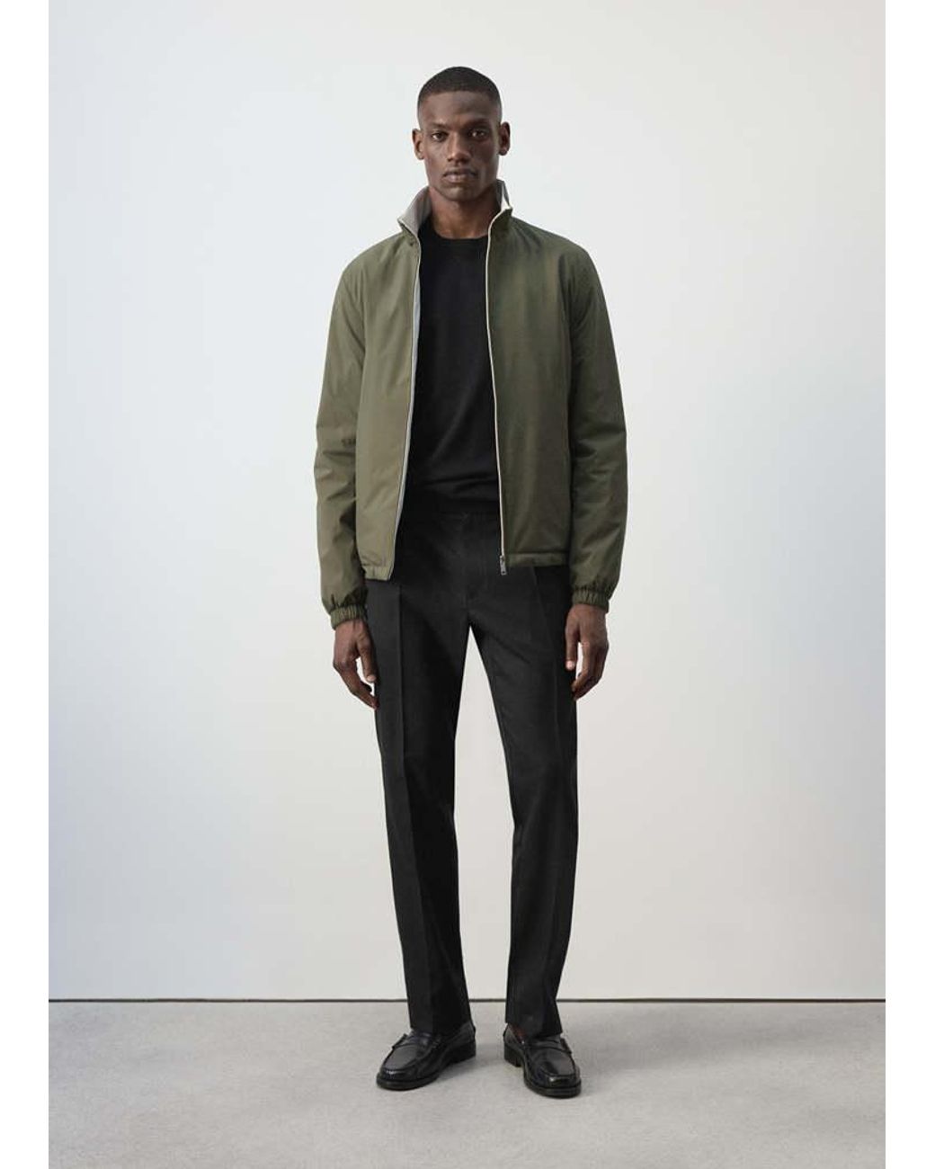 Mango Green Reversible Water-Repellent Quilted Jacket for men