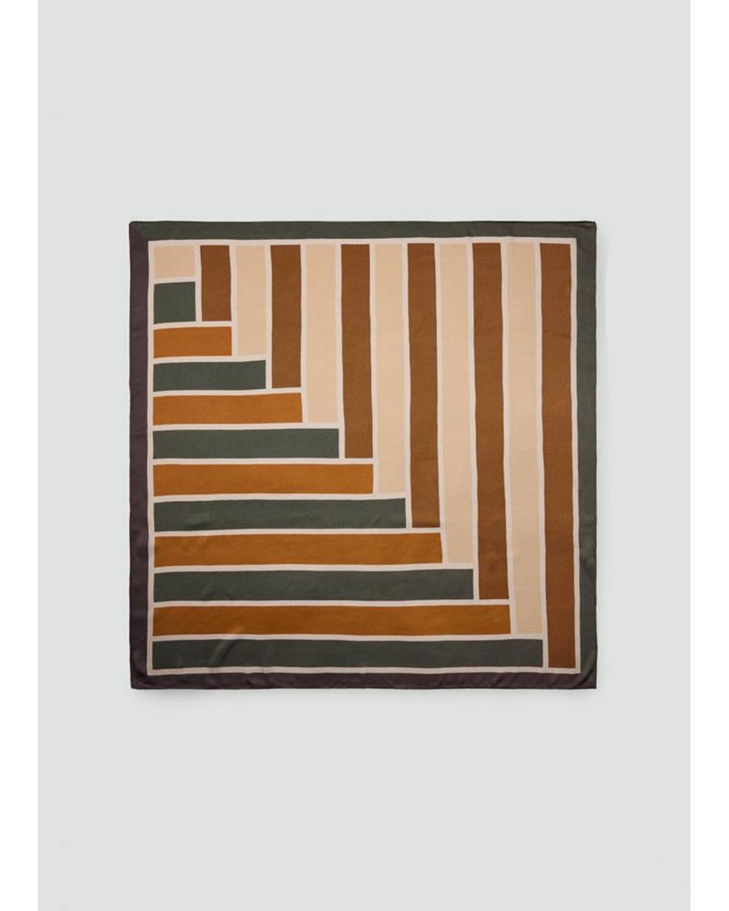 Mango Green Geometric Printed Foulard