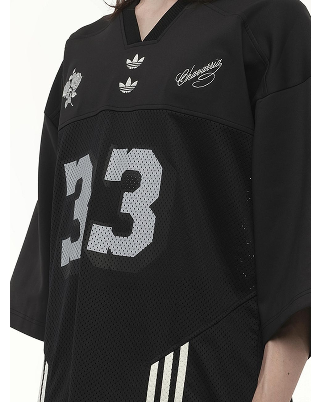Willy Chavarria Adidas X Chavarria Football Jersey in Black for