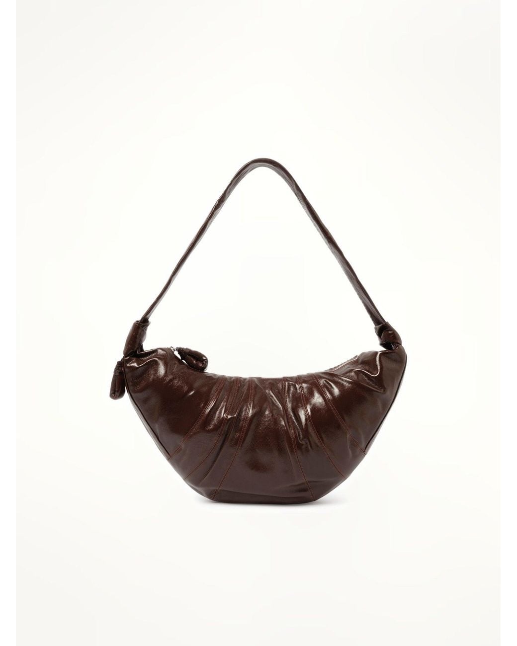 Lemaire Brown Croissant Large Coated Cotton Bag