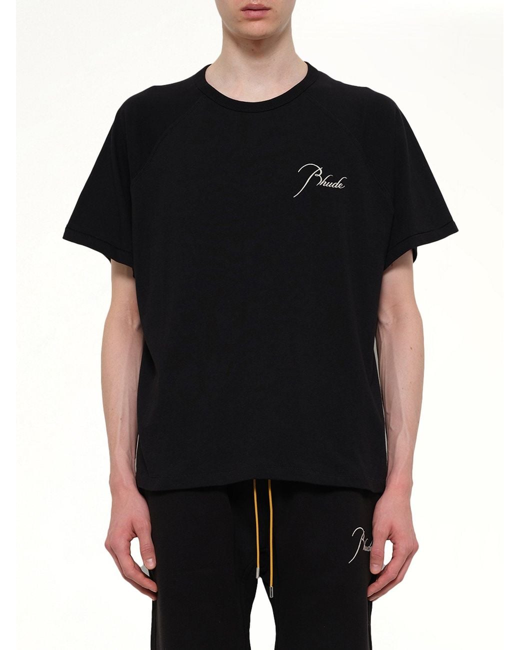 Rhude Black Classique Raglan T-Shirt for men