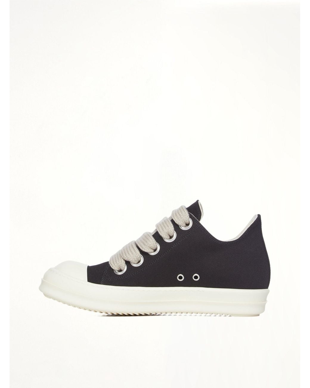 Rick Owens Black Jumbolace Low Sneaks for men