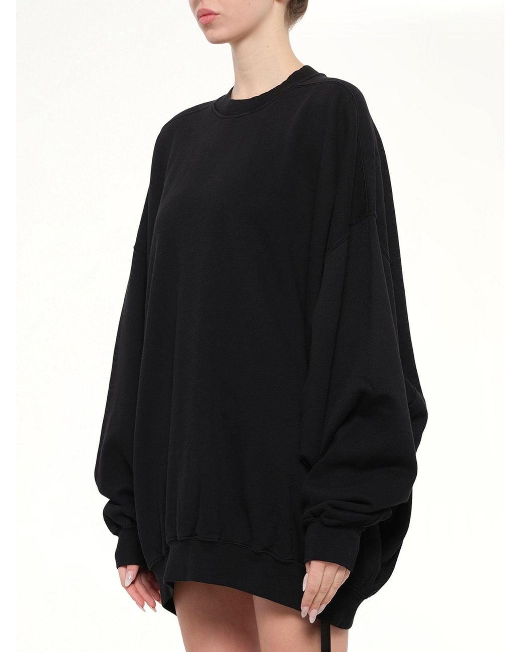 Rick Owens Black Furka Jersey Hun Sweatshirt