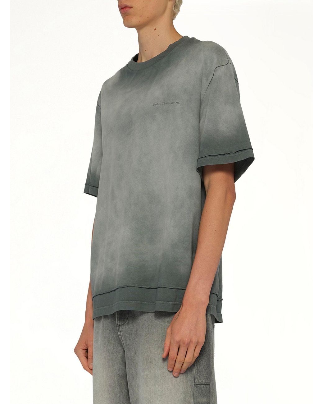 Feng Chen Wang Gray 1 Washed T-Shirt for men