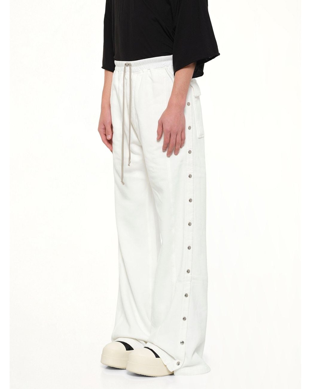 Rick Owens Black Wide Pusher Pants for men