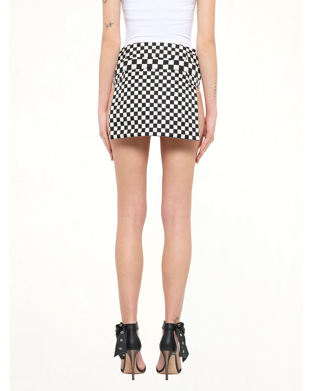 Givenchy Black Podium Checkerboard Skirt
