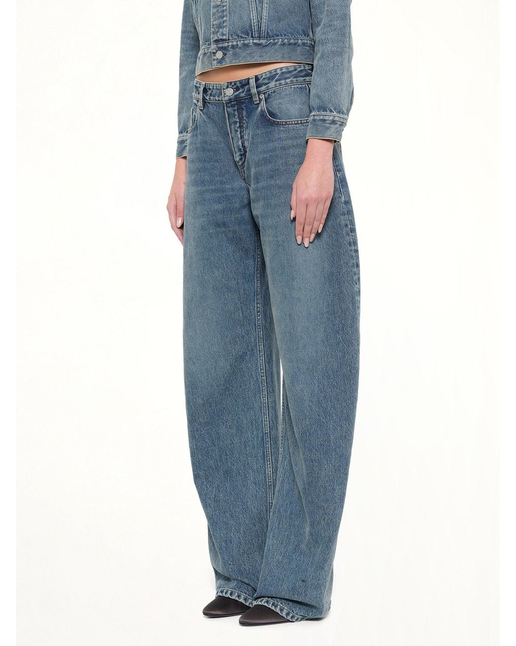 Alaïa Blue Round Denim Pants