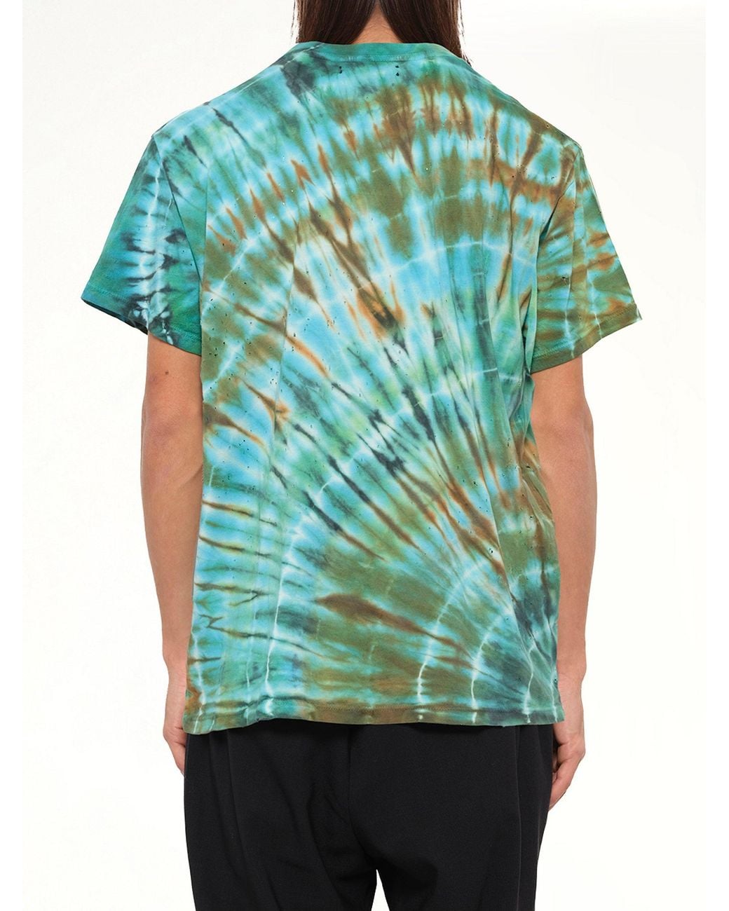 Amiri Green Tie Dye Shotgun T-Shirt for men
