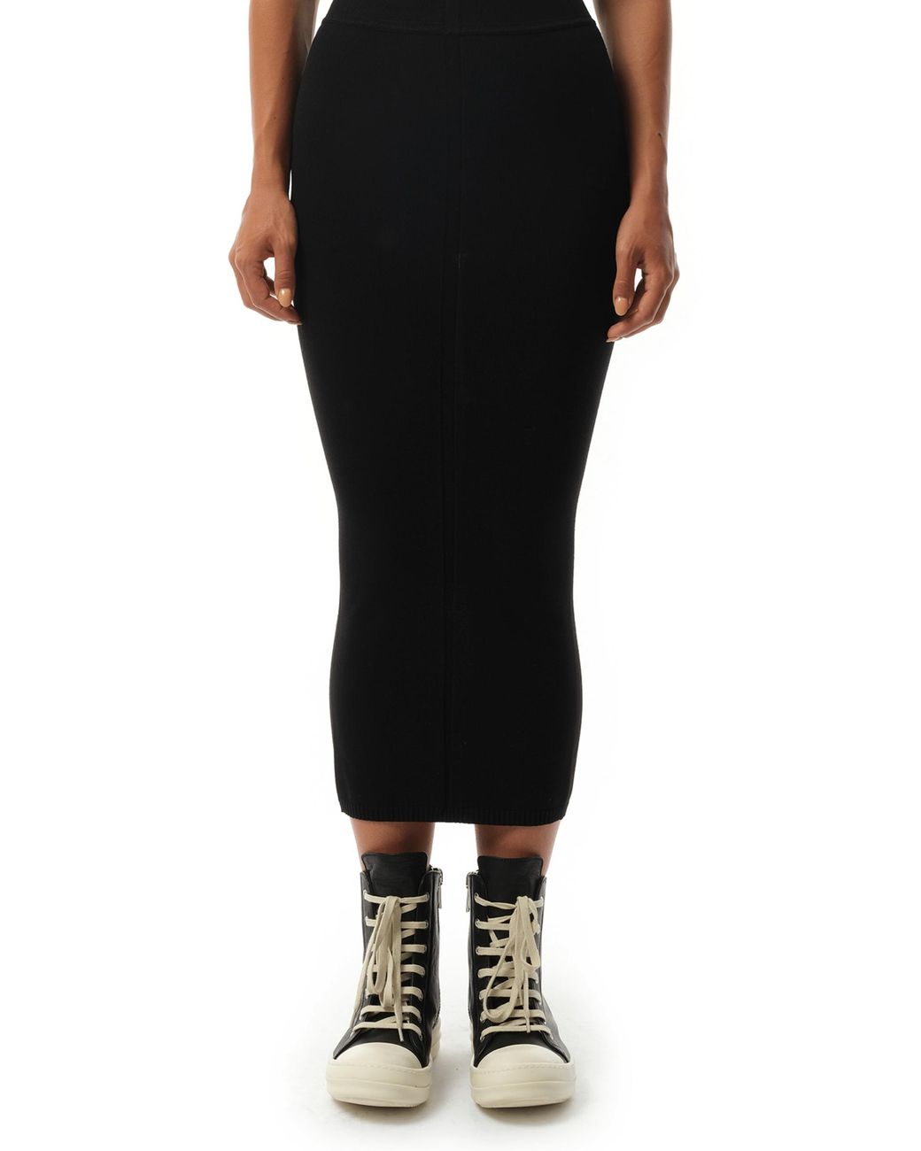 Rick Owens Black Calf Skirt