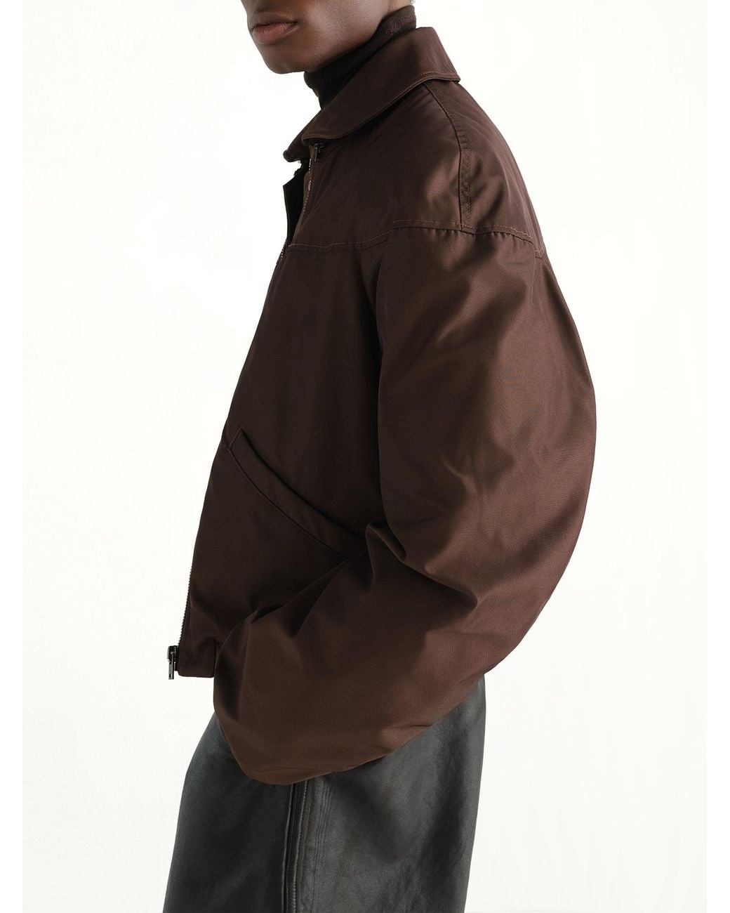 Lemaire Brown Puffer Blouson for men