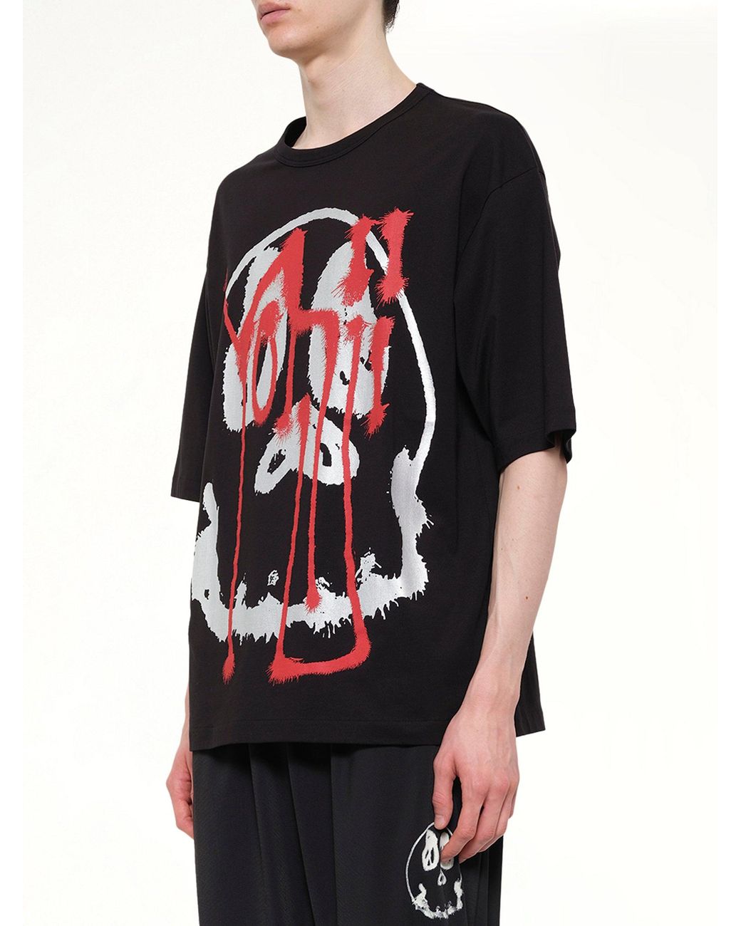 Y-3 Red Skull Graphic T-Shirt for men