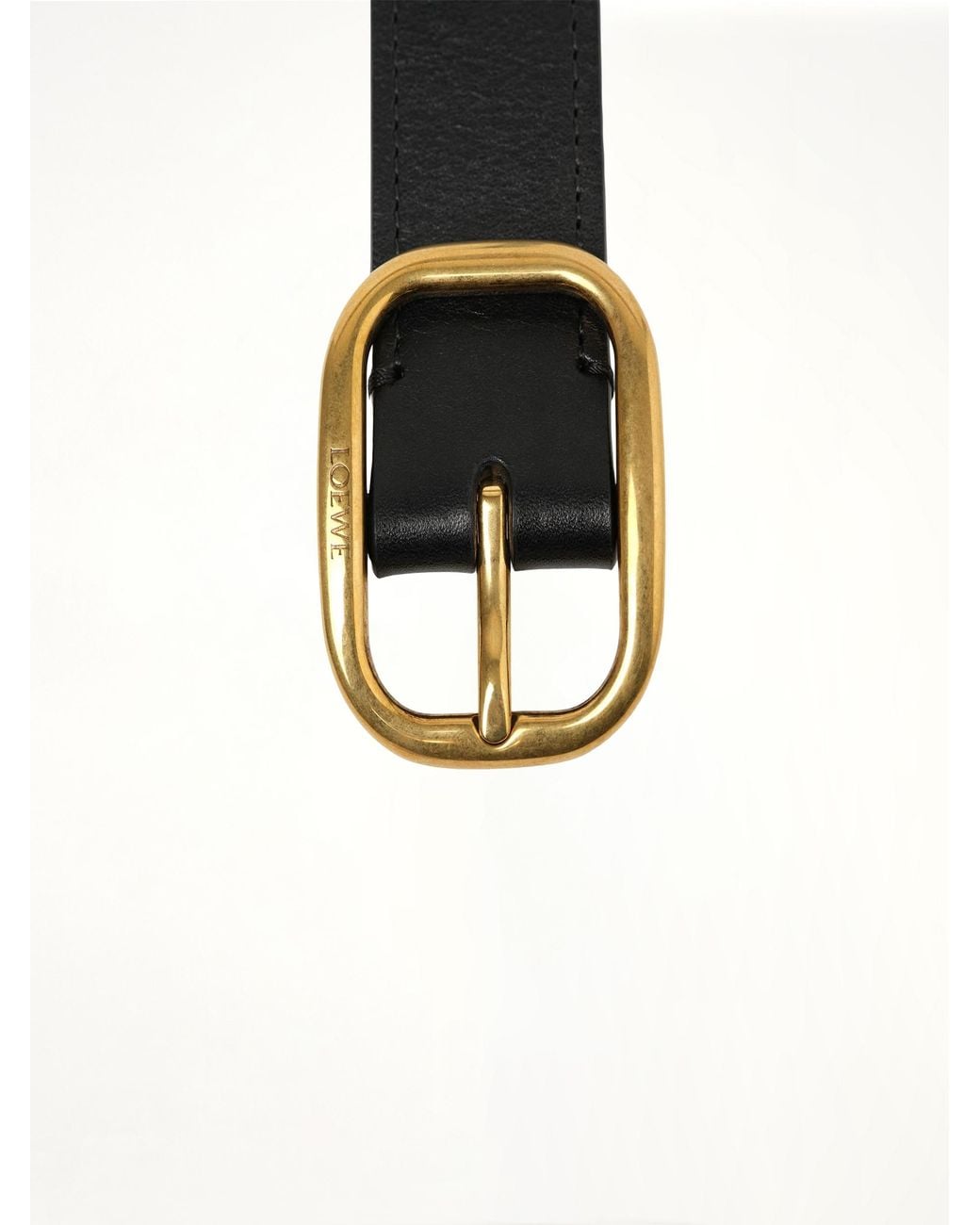 Loewe Black Rounded Soft 3.5 Cm Belt
