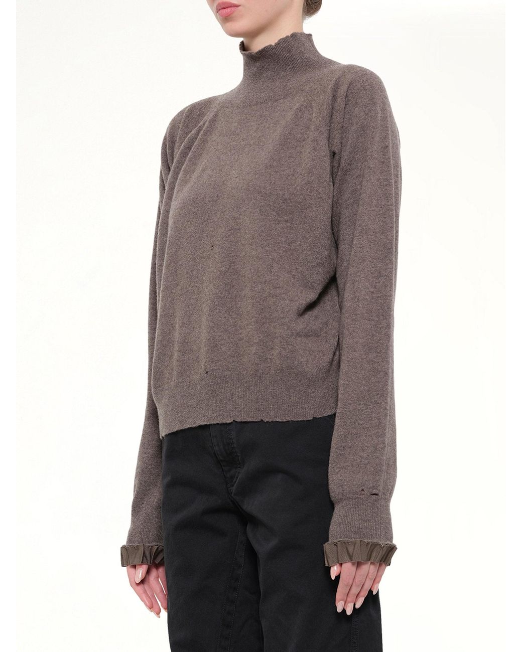 Maison Margiela Gray Lived-In Knitwear Turtleneck