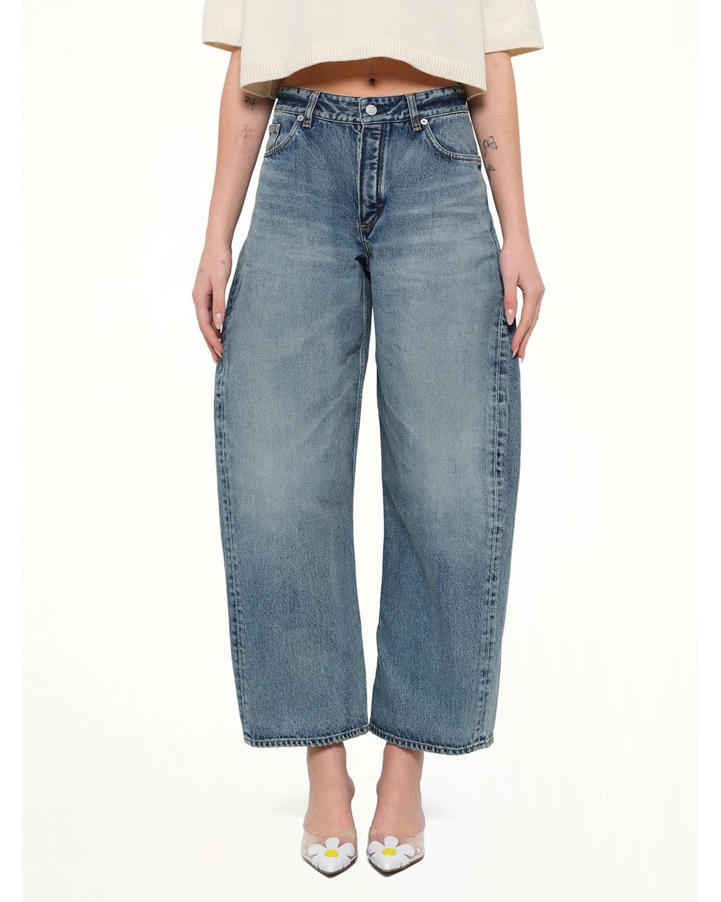 Alaïa Blue Vintage Denim Rodeo Pants