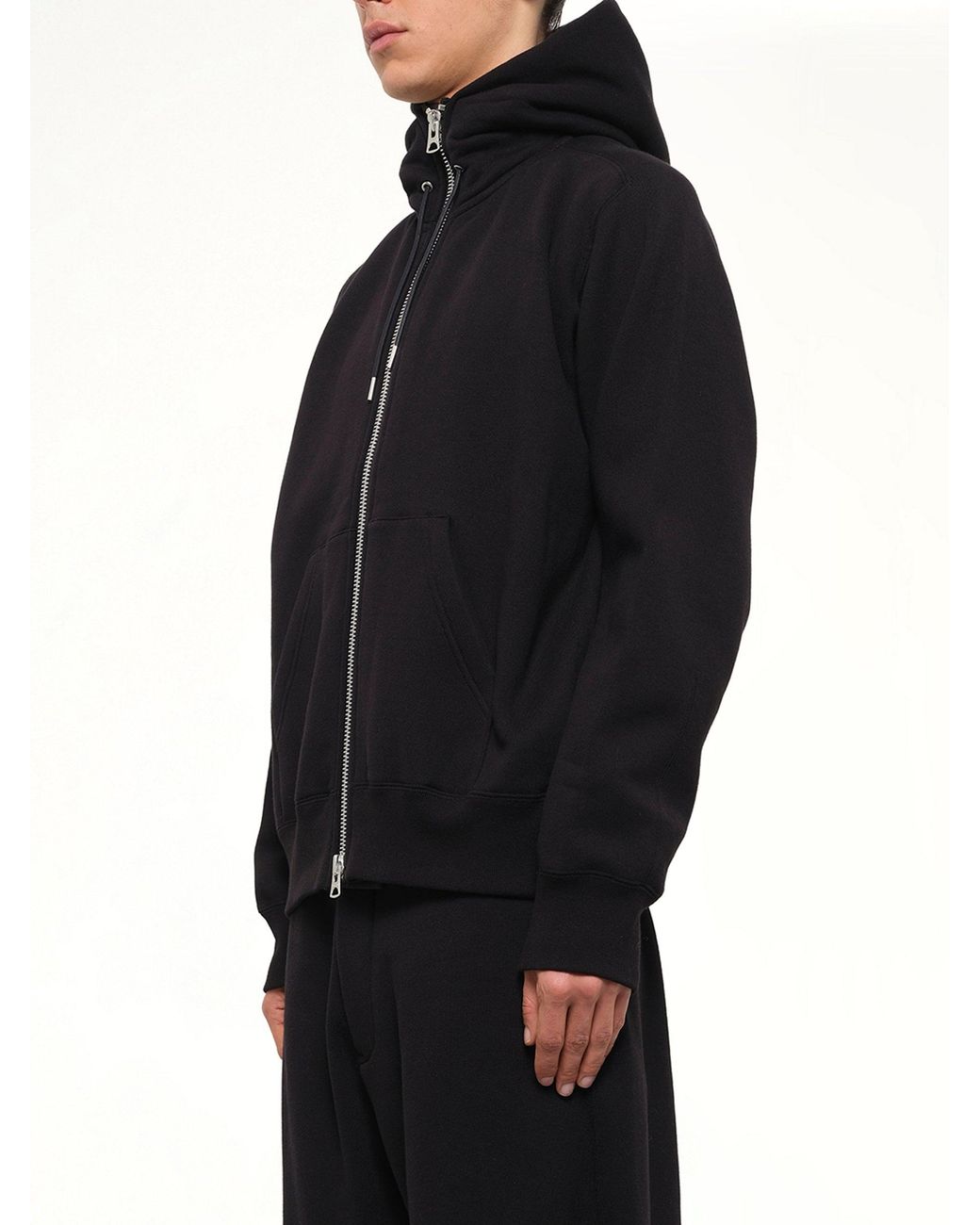 Sacai Blue Cotton Jersey Hoodie for men