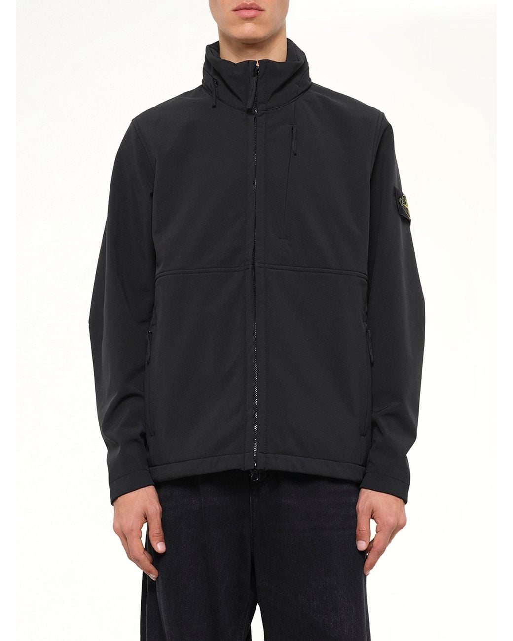 Stone Island Black Q100005 Soft Shell Light Jacket for men
