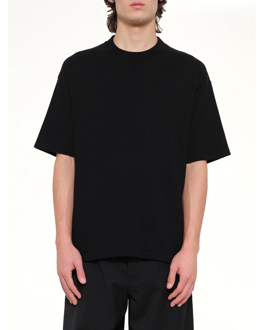 Loewe Black Twisted Rib Top for men