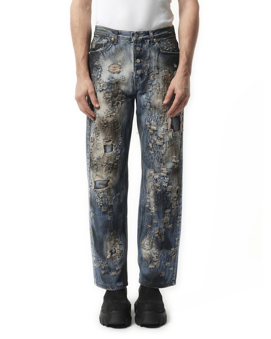 THUG CLUB Combat Casualty Care Denim Pants, 100% Cotton in Grey